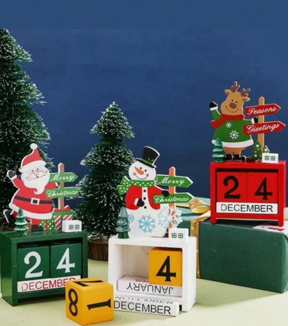 CALENDARIO NAVIDAD EN MADERA DECORACION